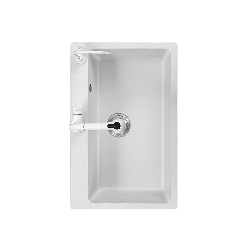 Quartz Kitchen Sink Contemporary Undermount Kitchen Sink with Rectangular Shape -Bathlova