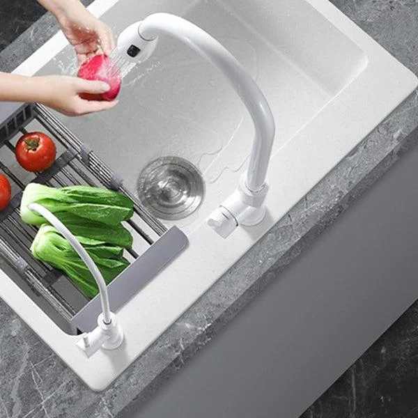 Quartz Kitchen Sink Rectangular Shape Single Bowl Kitchen Sink with Drain Strainer Kit -Bathlova