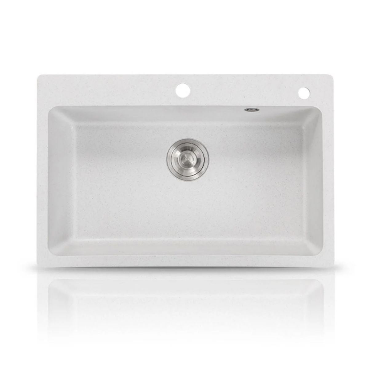 Quartz Kitchen Sink Single Basin Kitchen Sink with Tap Included -Bathlova