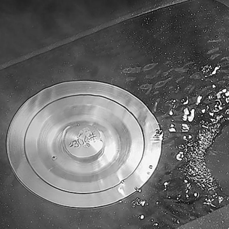 Quartz Kitchen Sink Single Bowl Kitchen Sink with Drain Strainer Kit -Bathlova