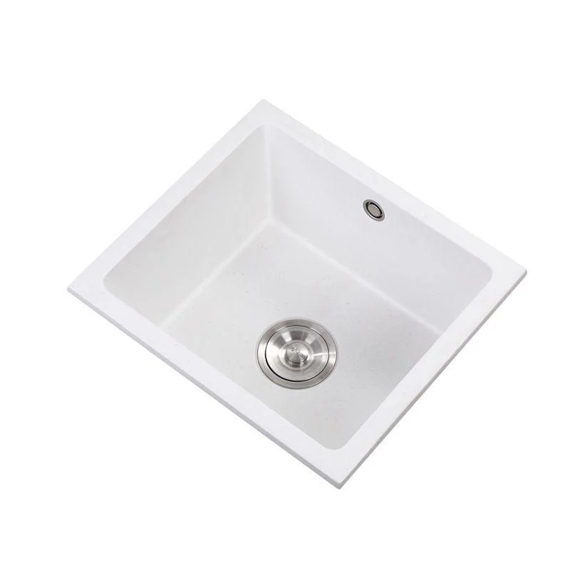 Quartz Kitchen Sink Single Bowl Kitchen Sink with with Drain Assembly -Bathlova