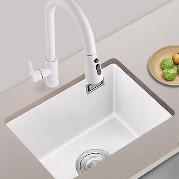 Quartz Kitchen Sink Single Bowl Kitchen Sink with with Drain Strainer Kit -Bathlova