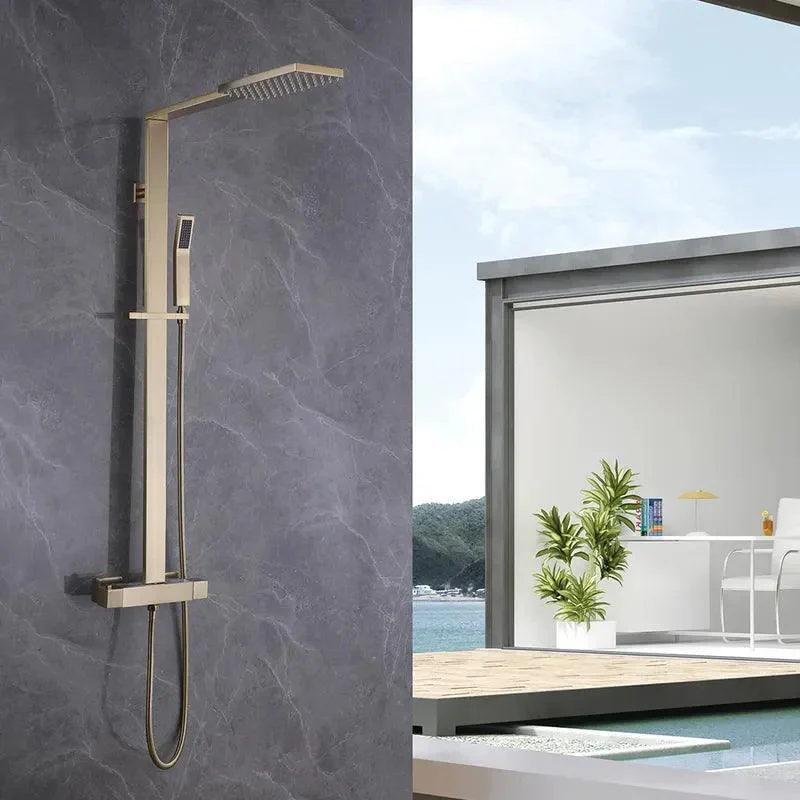 Rain Shower Head Thermostatic Shower System -Bathlova