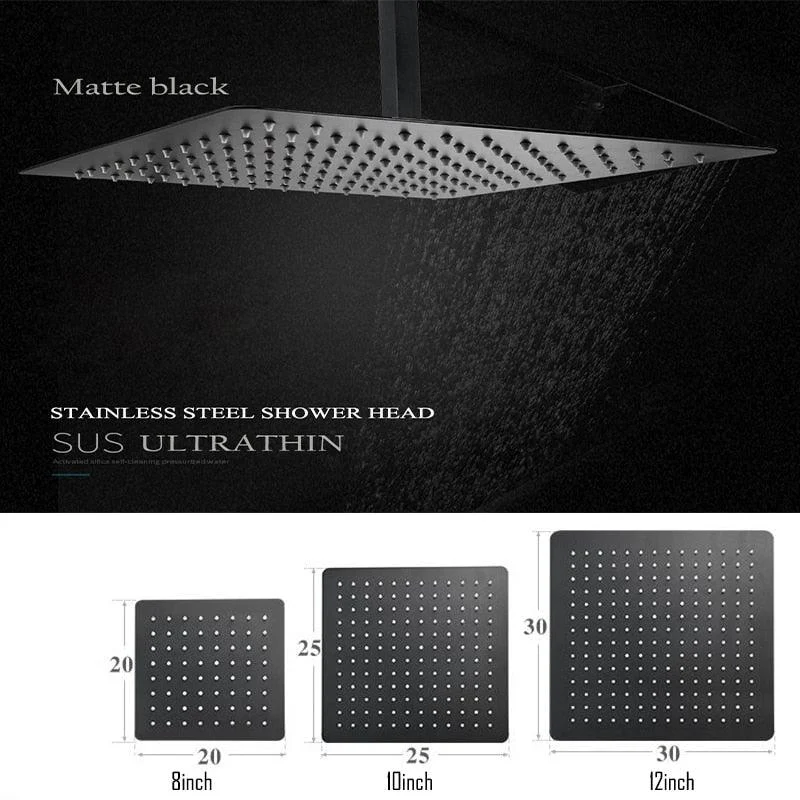 Rain Shower Head Ultrathin Bathroom Wall Ceiling Mounted Shower Head -Bathlova