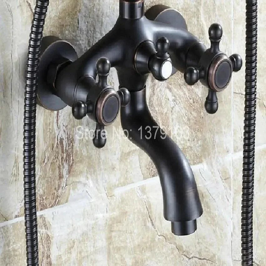 Rain Shower Set Bathroom Tub Bathtub Tap with Hand Shower Spray -Bathlova