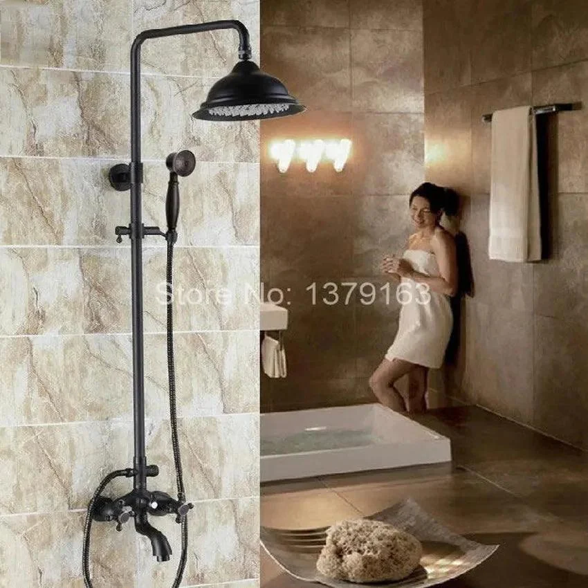 Rain Shower Set Bathroom Tub Bathtub Tap with Hand Shower Spray -Bathlova