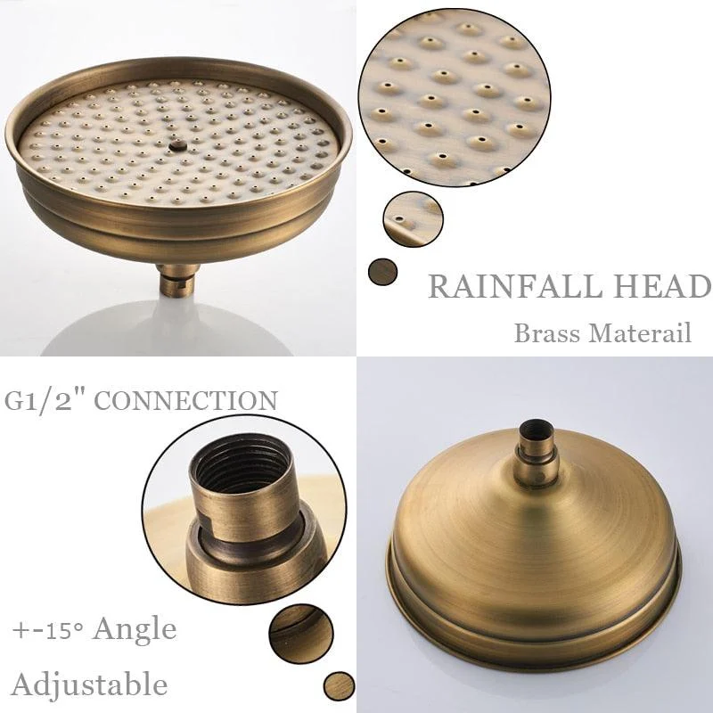 Rainfall Bathroom Shower Set Antique Shower Mixers with Handshower -Bathlova