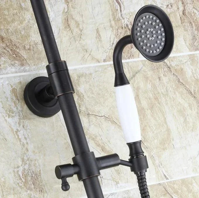 Rainfall Handheld Shower Tap Set Dual Cross Knob Handle Taps Kit -Bathlova