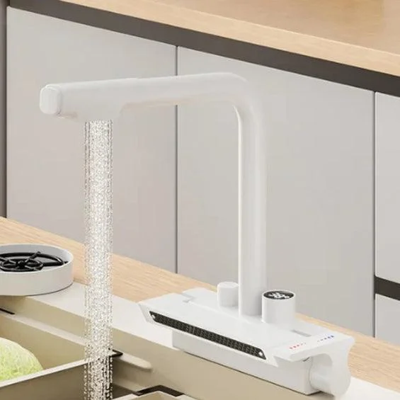 Rainfall Kitchen Tap Temperature Digital Display Pull Out Tap -Bathlova