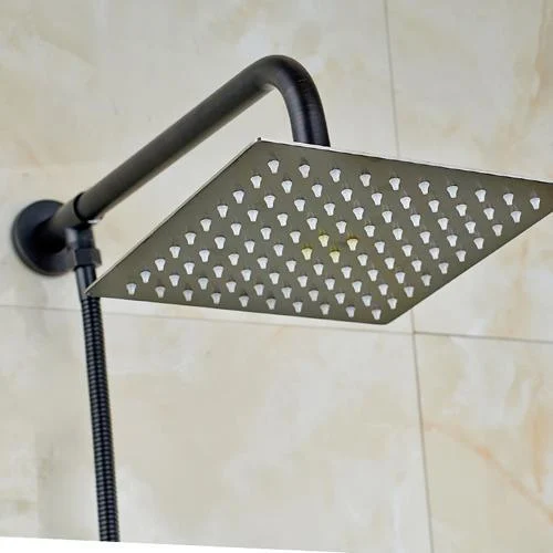 Rainfall Style Shower Head with Shower Arm And Shower Hose -Bathlova