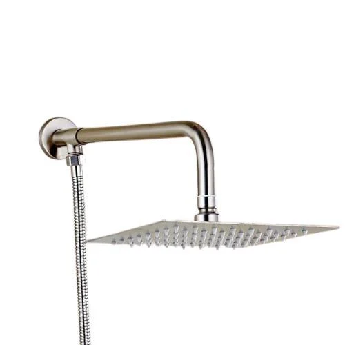 Rainfall Style Shower Head with Shower Arm And Shower Hose -Bathlova