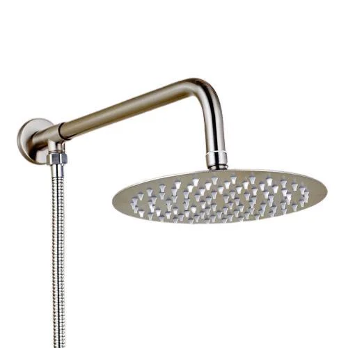 Rainfall Style Shower Head with Shower Arm And Shower Hose -Bathlova