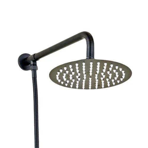 Rainfall Style Shower Head with Shower Arm And Shower Hose -Bathlova