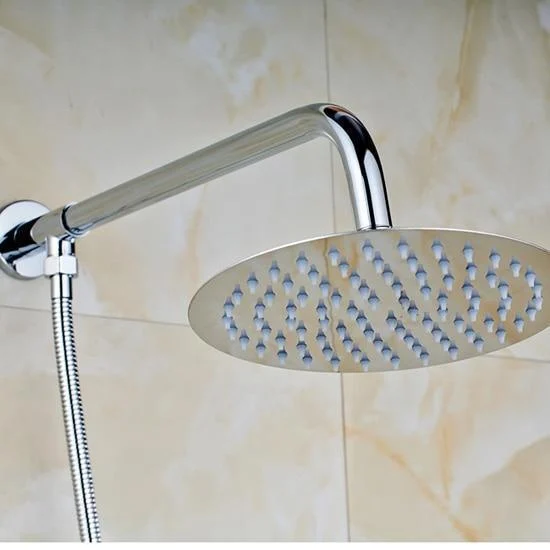 Rainfall Style Shower Head with Shower Arm And Shower Hose -Bathlova