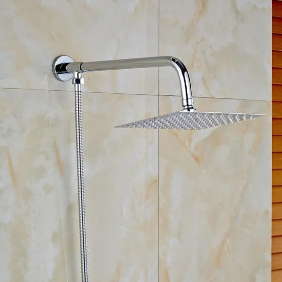 Rainfall Style Shower Head with Shower Arm And Shower Hose -Bathlova