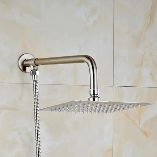 Rainfall Style Shower Head with Shower Arm And Shower Hose -Bathlova