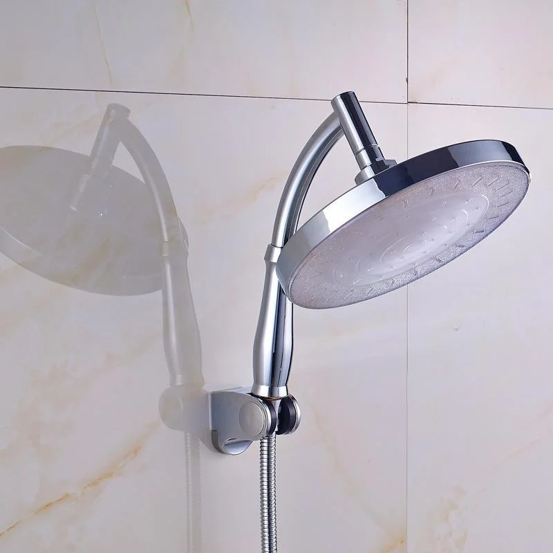 Rainfall Type LED Light Round Hand Held Shower Arm with Bracket and Hose -Bathlova