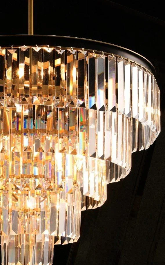 Raquel - Modern Glass Crystal Chandelier -Bathlova