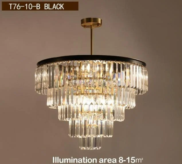 Raquel - Modern Glass Crystal Chandelier -Bathlova