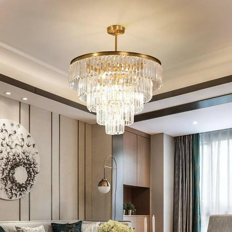 Raquel - Modern Glass Crystal Chandelier -Bathlova