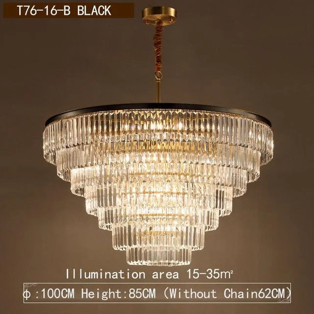 Raquel - Modern Glass Crystal Chandelier -Bathlova