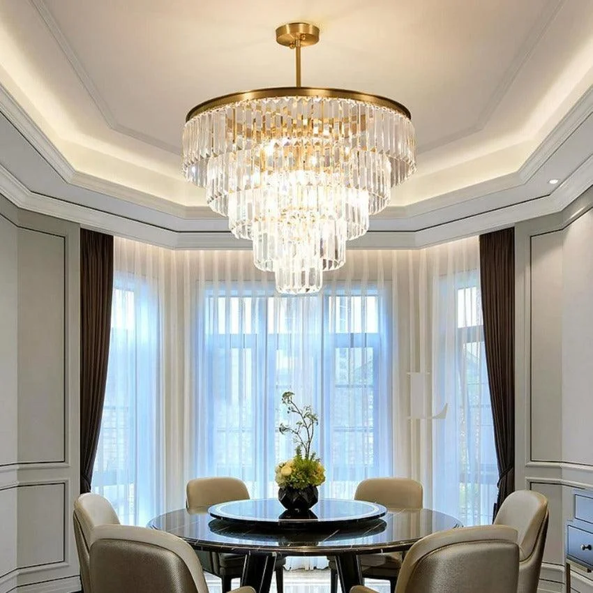 Raquel - Modern Glass Crystal Chandelier -Bathlova