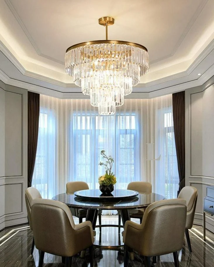 Raquel - Modern Glass Crystal Chandelier -Bathlova