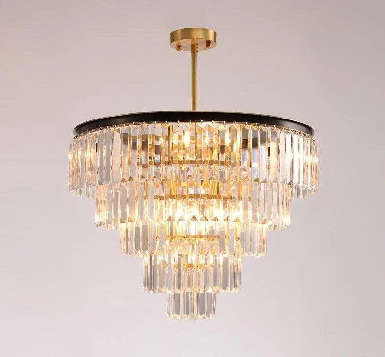 Raquel - Modern Glass Crystal Chandelier -Bathlova