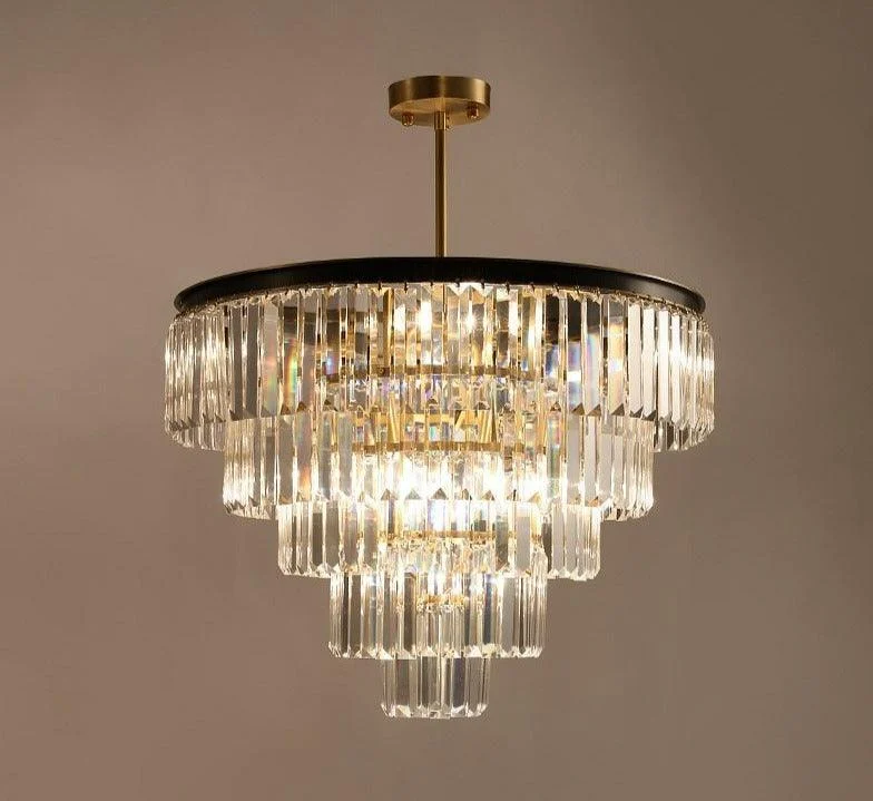 Raquel - Modern Glass Crystal Chandelier -Bathlova