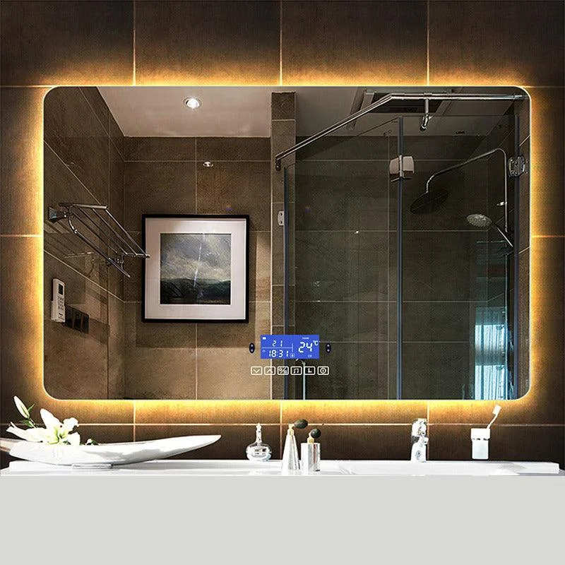 Rectangle Bluetooth Smart Bathroom Makeup Mirror With LED Light -Bathlova