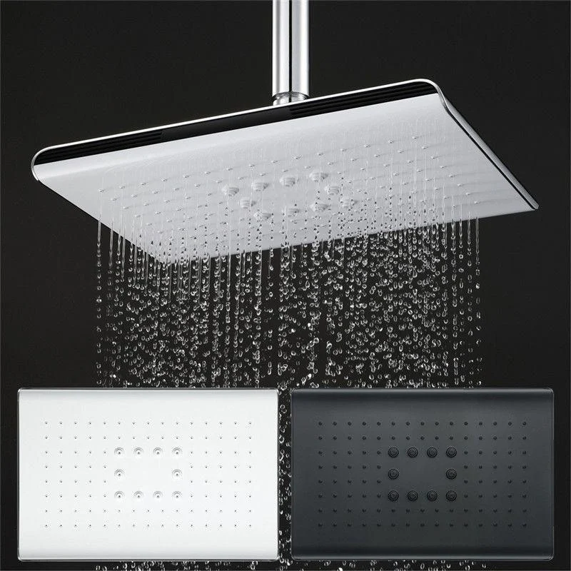 Rectangle Fixed Shower Head Traditional Ceiling Mounted Shower Head -Bathlova