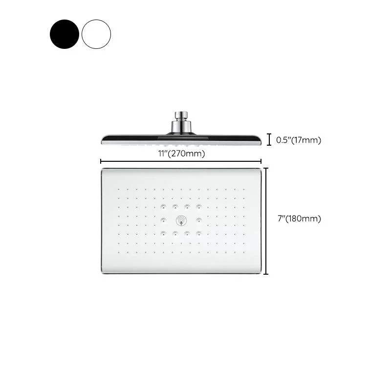 Rectangle Fixed Shower Head Traditional Ceiling Mounted Shower Head -Bathlova