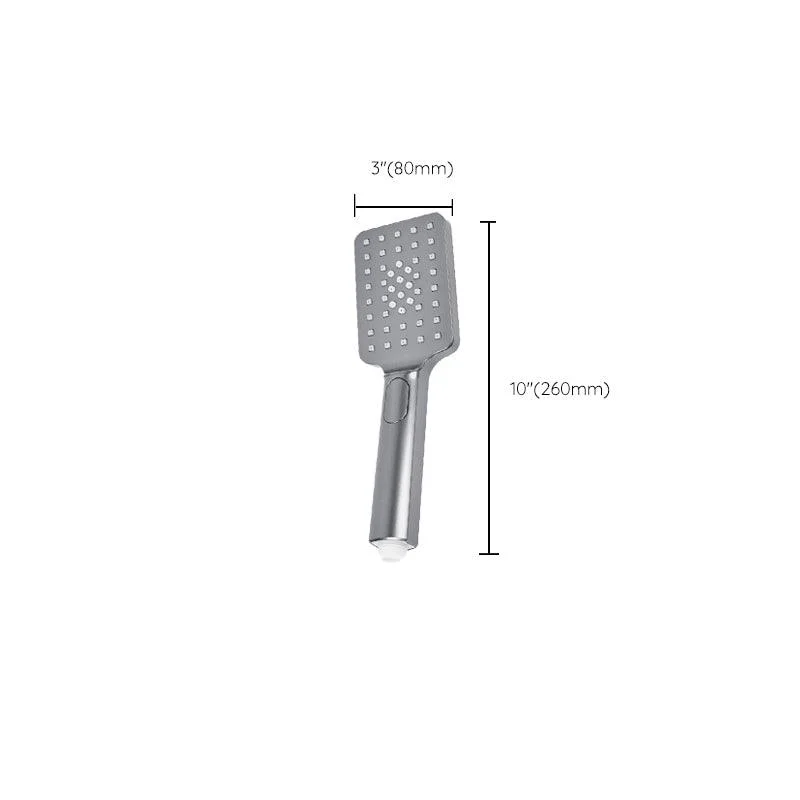 Rectangle Grey Shower Head Combo Standard Spray Pattern Showerhead -Bathlova