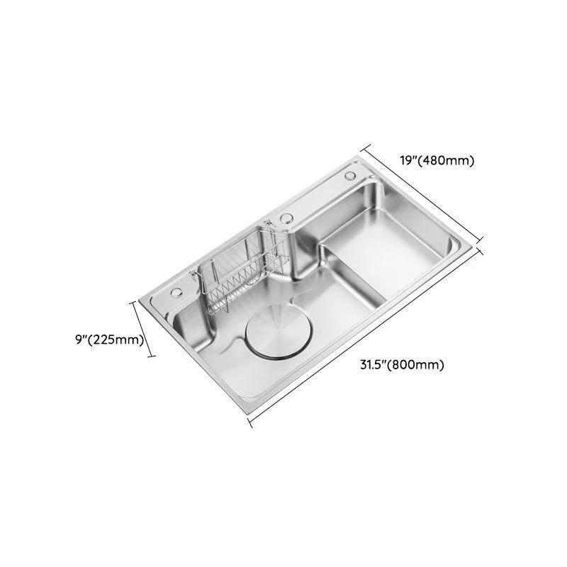 Rectangle Stainless Steel Kitchen Sink Double Basin Sink with Drain Assembly -Bathlova