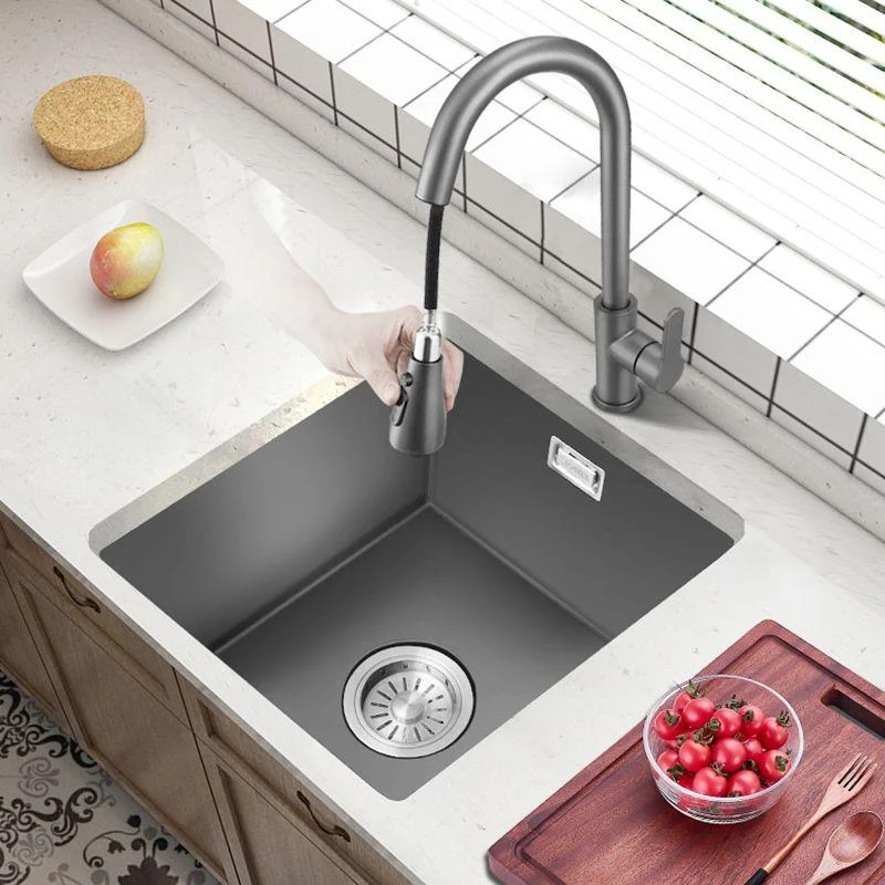 Rectangle Stainless Steel Kitchen Sink with Basket Strainer Sink -Bathlova