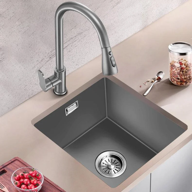 Rectangle Stainless Steel Kitchen Sink with Basket Strainer Sink -Bathlova