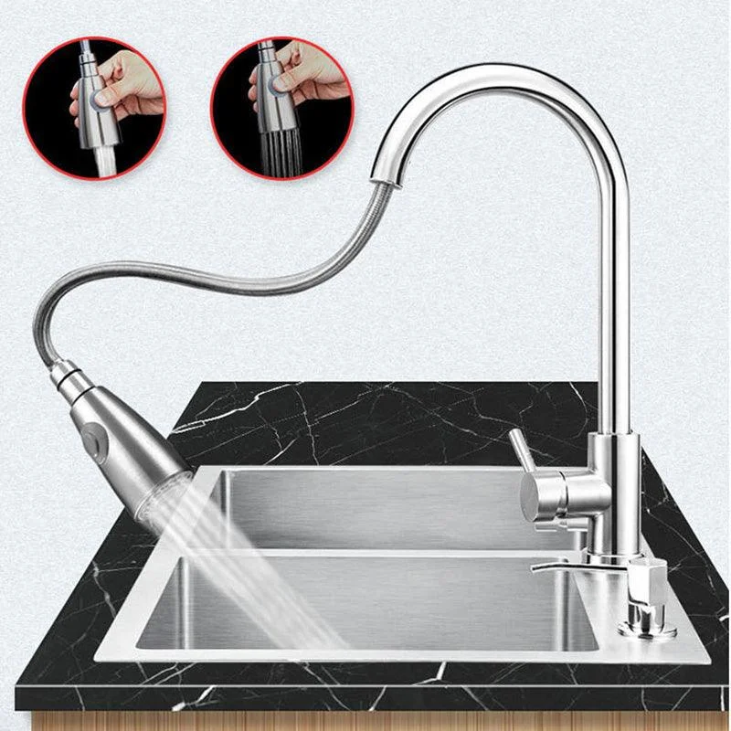 Rectangle Stainless Steel Kitchen Sink with Drain Assembly Contemporary Sink -Bathlova