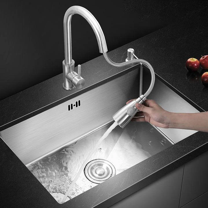 Rectangle Stainless Steel Sink Single Bowl Undermount Kitchen Sink -Bathlova