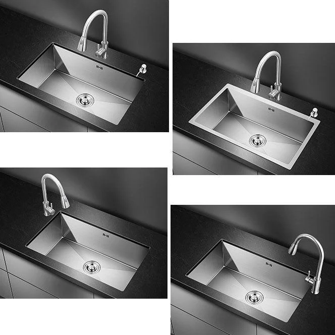 Rectangle Stainless Steel Sink Single Bowl Undermount Kitchen Sink -Bathlova