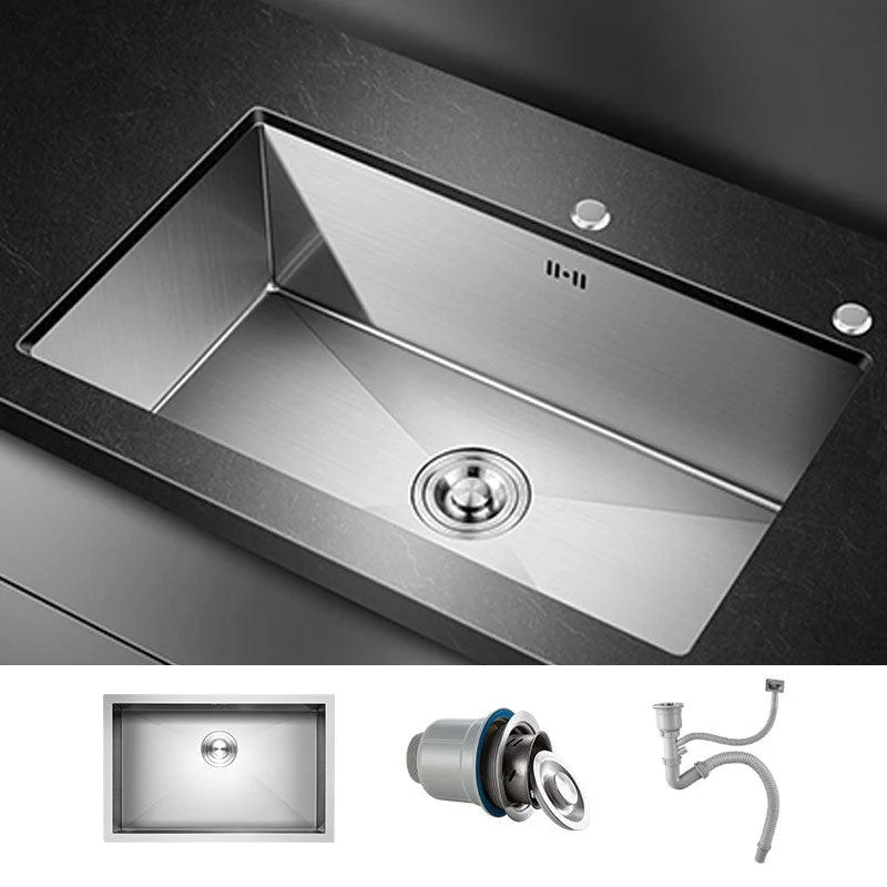 Rectangle Stainless Steel Sink Single Bowl Undermount Kitchen Sink -Bathlova