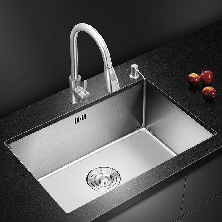 Rectangle Stainless Steel Sink Single Bowl Undermount Kitchen Sink -Bathlova