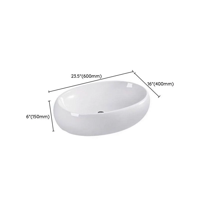 Rectangular and Round Vessel Sink in white with No Craftsmanship Basin Sink -Bathlova