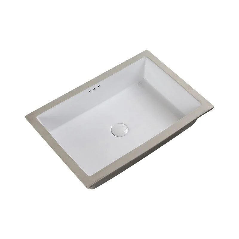 Rectangular Bathroom Sink Porcelain Modern Bathroom Sink(Not Included Taps) -Bathlova