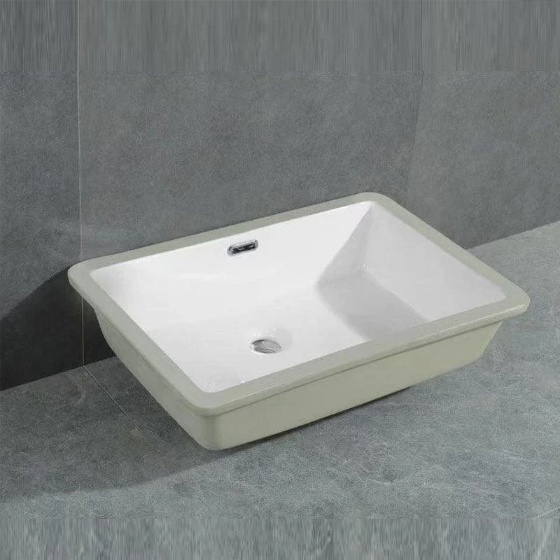 Rectangular Bathroom Sink Porcelain Modern Bathroom Sink(Not Included Taps) -Bathlova