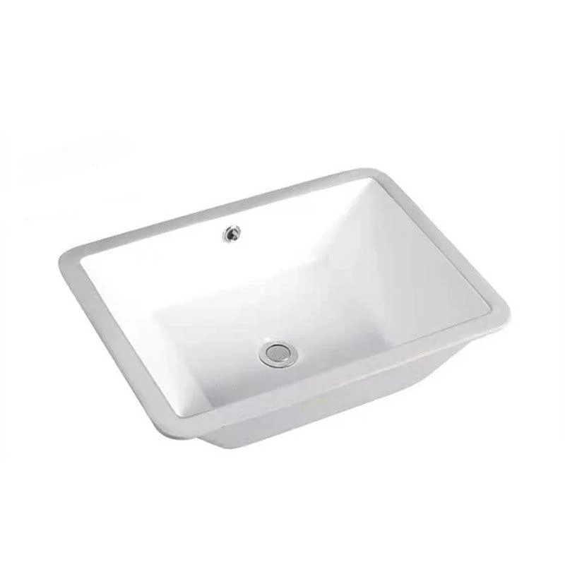 Rectangular Bathroom Sink Porcelain Modern Bathroom Sink(Not Included Taps) -Bathlova