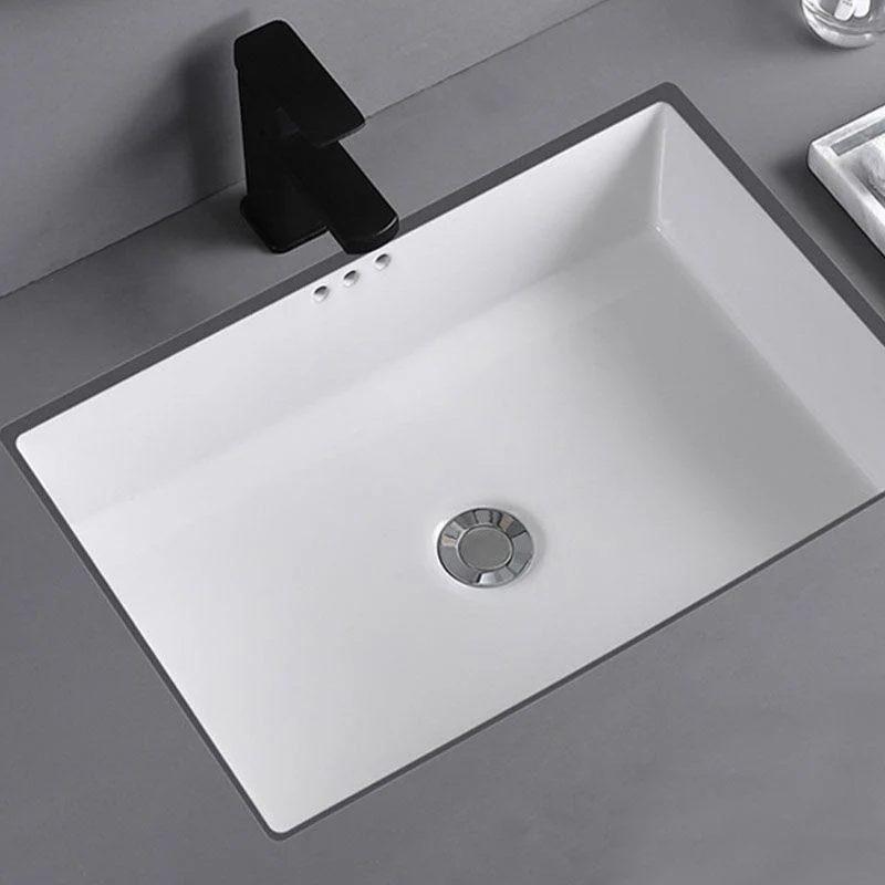 Rectangular Bathroom Sink Porcelain Modern Bathroom Sink(Not Included Taps) -Bathlova