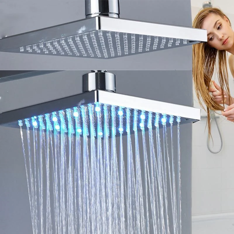 Rectangular LED Color Changing Shower Head -Bathlova