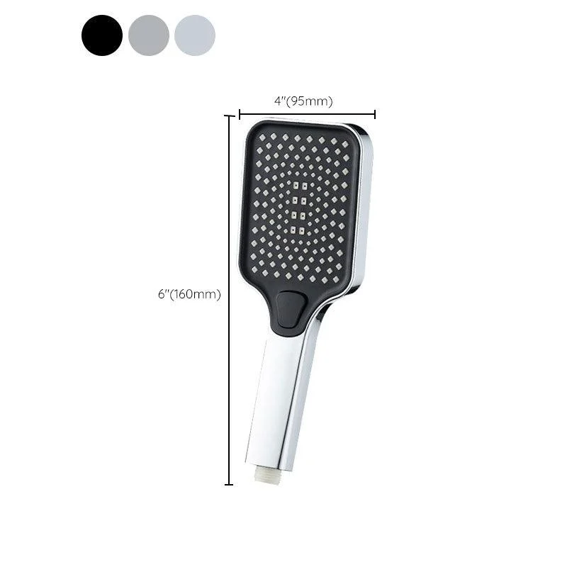 Rectangular Pressurized Shower Head 4-Setting Adjustable Water Flow Handheld Shower Head -Bathlova