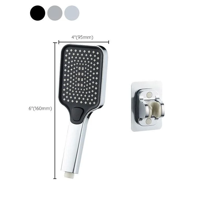 Rectangular Pressurized Shower Head 4-Setting Adjustable Water Flow Handheld Shower Head -Bathlova