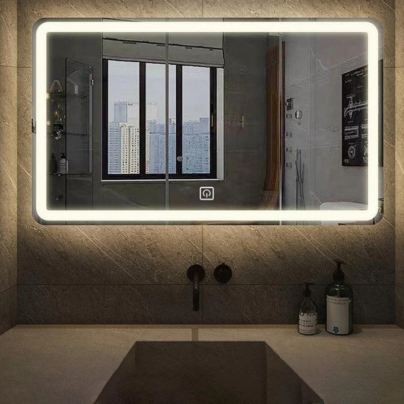 Rectangular Smart Bathroom Mirror 3 Color Adjustable LED Light Mirror -Bathlova